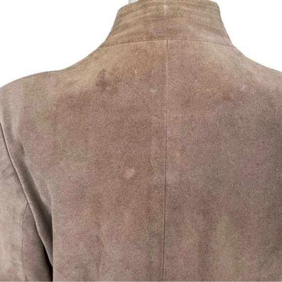 Vintage leather suede tan jordache open front blazer jacket - Picture 6 of 12